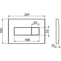 Кнопка смыва AlcaDrain (AlcaPlast) xром-глянец M671 — 2
