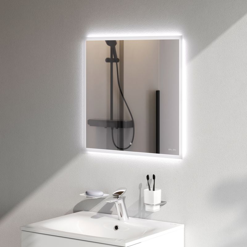 Зеркало AM.PM Spirit V2.0 60×60 см с LED-подсветкой и системой антизапотевания и ИК-сенсором / M71AMOX0601SA
