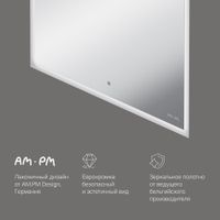 Зеркало AM.PM Spirit V2.0 60×60 см с LED-подсветкой и системой антизапотевания и ИК-сенсором / M71AMOX0601SA — 8