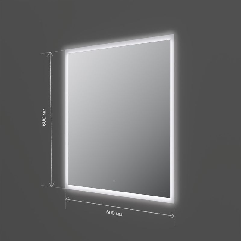 Зеркало AM.PM Spirit V2.0 60×60 см с LED-подсветкой и системой антизапотевания и ИК-сенсором / M71AMOX0601SA