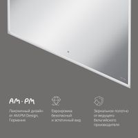 Зеркало AM.PM Spirit V2.0 100×60 см с LED-подсветкой, системой антизапотевания и ИК-сенсором / M71AMOX1001SA — 8