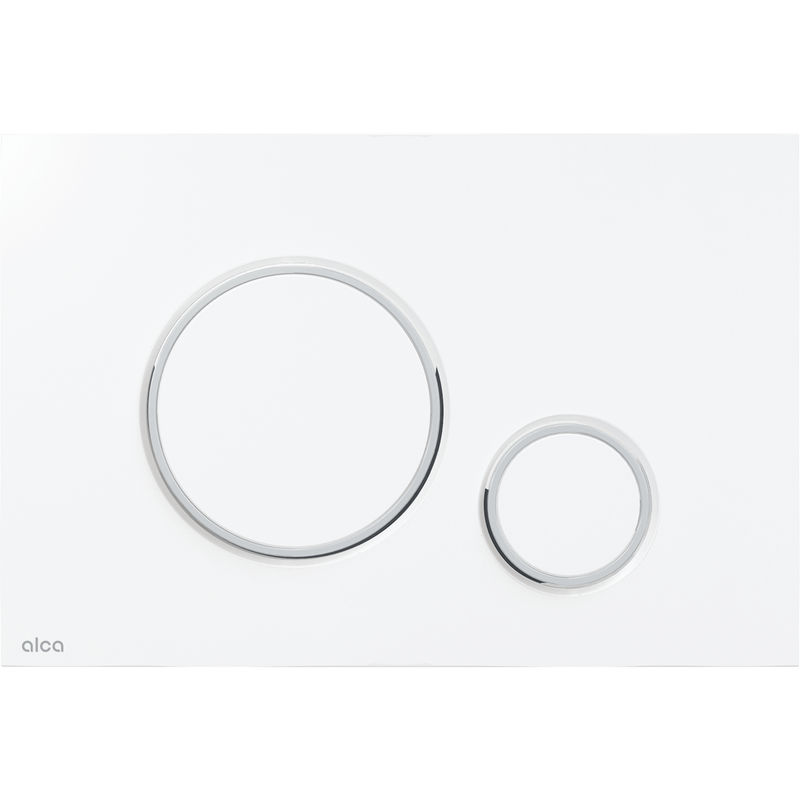 Кнопка смыва AlcaDrain (AlcaPlast) белый--хром-глянец M770