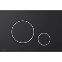 Кнопка смыва AlcaDrain (AlcaPlast) черный-мат/ хром-глянец M778 — 1