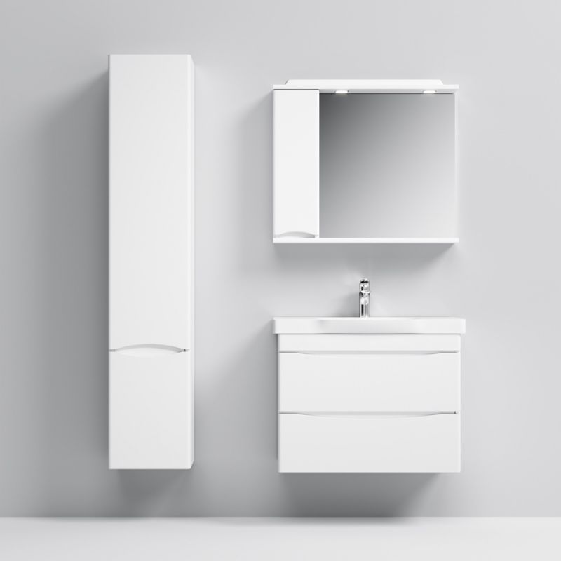 Шкаф-пенал для ванной AM.PM Like 35 см левый / M80CHL0356WG белый глянец