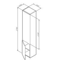 Шкаф-пенал для ванной AM.PM Like 35 см левый / M80CHL0356WG белый глянец — 10