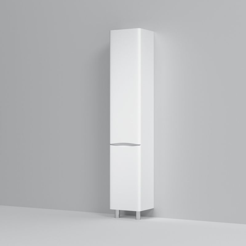 Шкаф-пенал для ванной AM.PM Like 35 см левый / M80CSL0356WG белый глянец