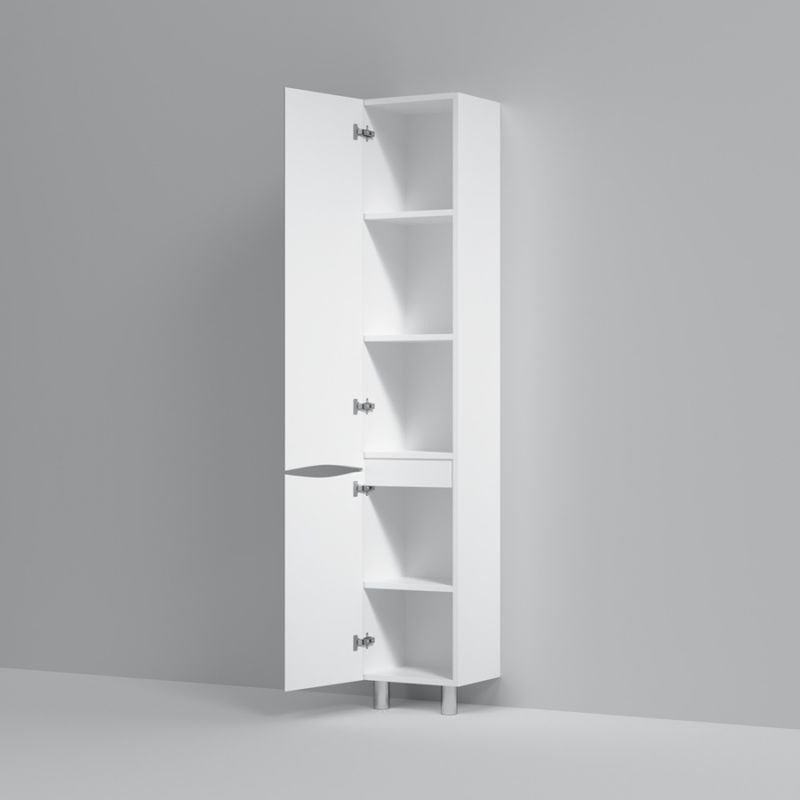 Шкаф-пенал для ванной AM.PM Like 35 см левый / M80CSL0356WG белый глянец