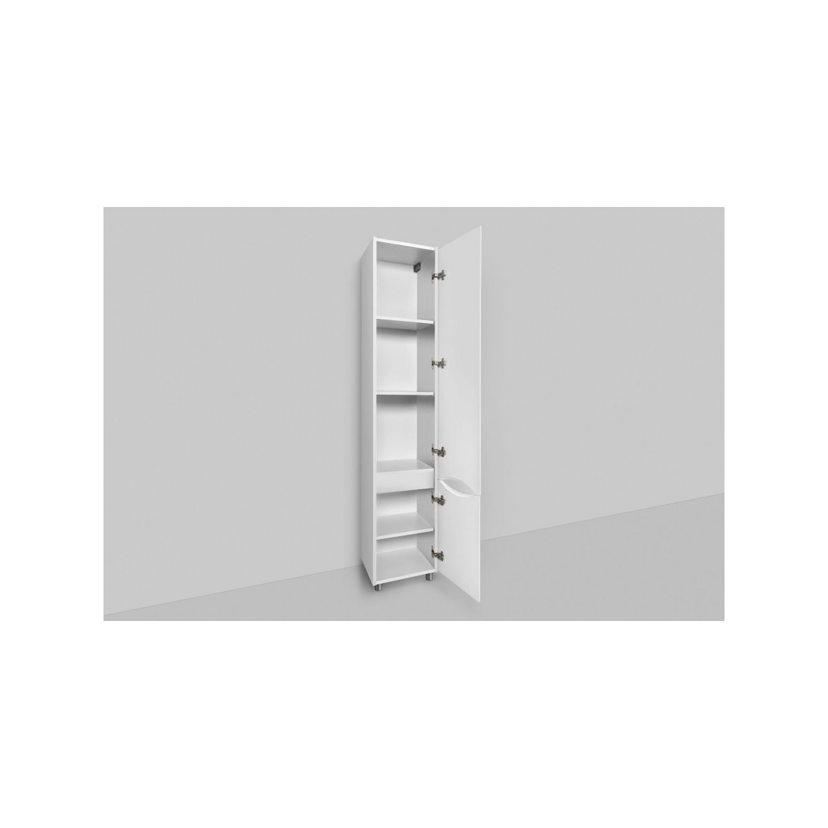 M80CSR0356WG Like, шкаф-колонна, напольный, правый, 35 см, двери, белый, глянец