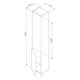 M80CSR0356WG Like, шкаф-колонна, напольный, правый, 35 см, двери, белый, глянец