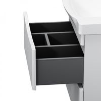 Тумба под раковину AM.PM Like 65 см подвесная 2 ящика / M80FHX0652WG белый глянец — 4