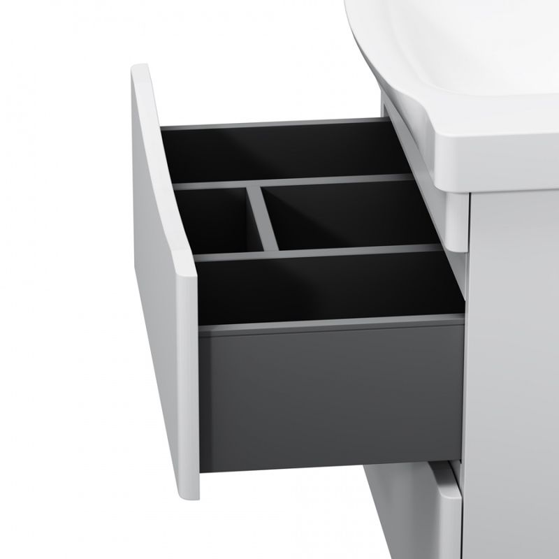 Тумба под раковину AM.PM Like 65 см подвесная 2 ящика / M80FHX0652WG белый глянец