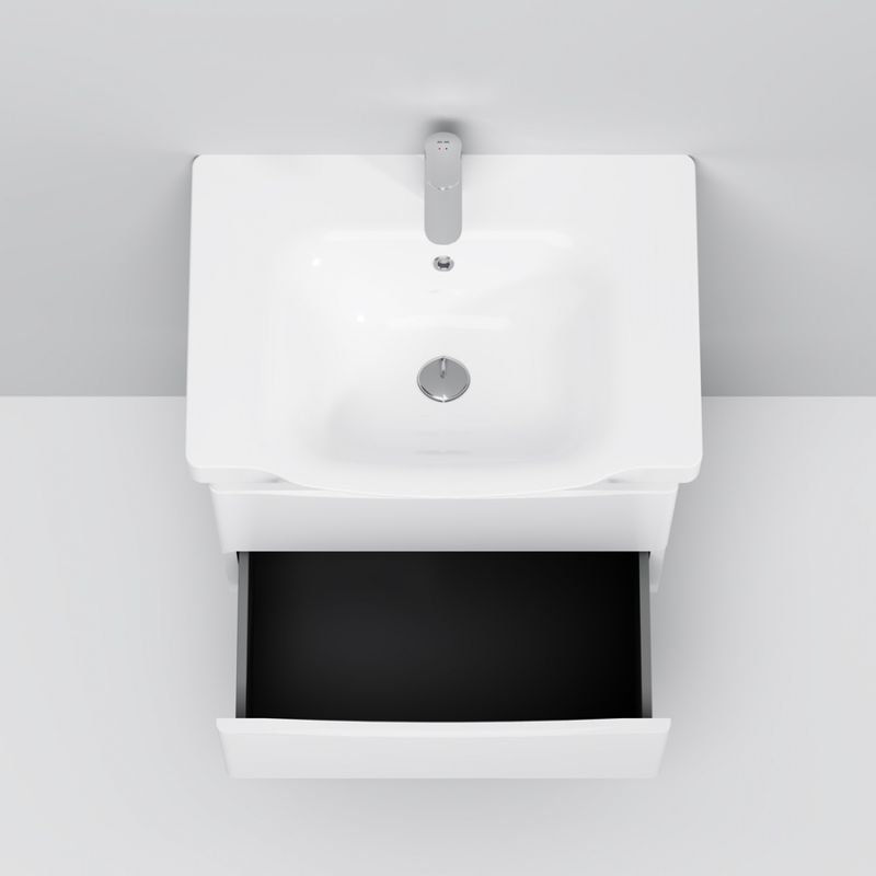 Тумба под раковину AM.PM Like 65 см подвесная 2 ящика / M80FHX0652WG белый глянец