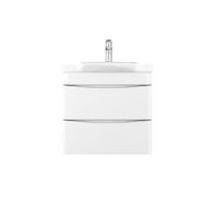 Тумба под раковину AM.PM Like 65 см подвесная 2 ящика / M80FHX0652WG белый глянец — 1