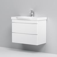 Тумба под раковину AM.PM Like 80 см подвесная 2 ящика / M80FHX0802WG белый глянец — 7