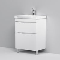 Тумба под раковину AM.PM Like 65 см напольная 2 ящика / M80FSX0652WG белый глянец — 6