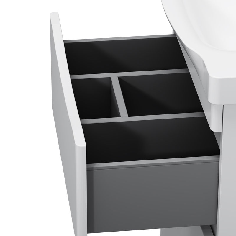 Тумба под раковину AM.PM Like 65 см напольная 2 ящика / M80FSX0652WG белый глянец