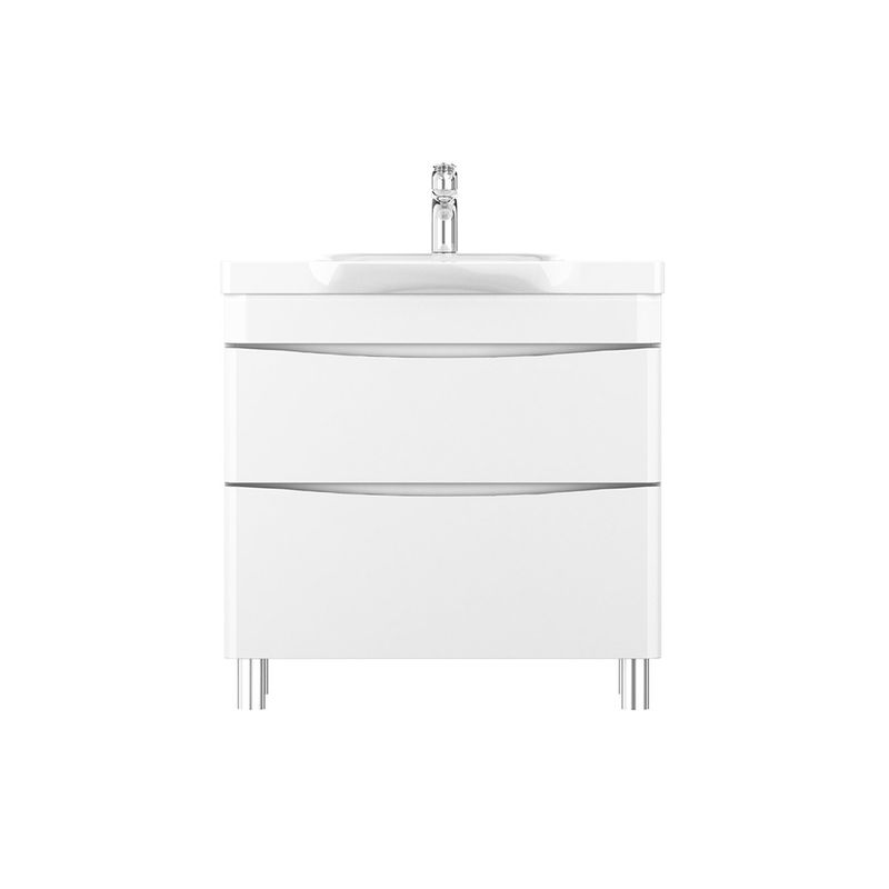 Тумба под раковину AM.PM Like 80 см напольная 2 ящика / M80FSX0802WG белый глянец