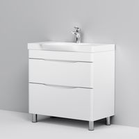 Тумба под раковину AM.PM Like 80 см напольная 2 ящика / M80FSX0802WG белый глянец — 4