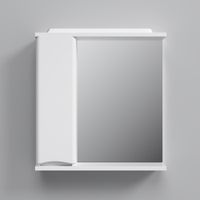 Шкаф с зеркалом для ванной AM.PM Like 65 см / M80MPL0651WG левый с подсветкой (белый глянец) — 2