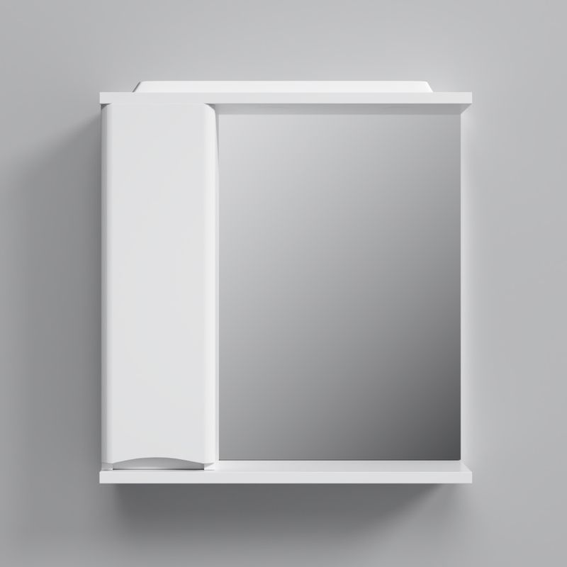 Шкаф с зеркалом для ванной AM.PM Like 65 см / M80MPL0651WG левый с подсветкой (белый глянец)