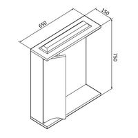 Шкаф с зеркалом для ванной AM.PM Like 65 см / M80MPL0651WG левый с подсветкой (белый глянец) — 10