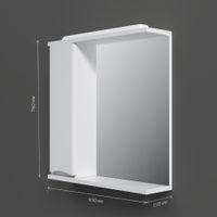 Шкаф с зеркалом для ванной AM.PM Like 65 см / M80MPL0651WG левый с подсветкой (белый глянец) — 1