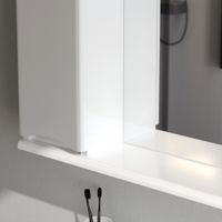 Шкаф с зеркалом для ванной AM.PM Like 65 см / M80MPL0651WG левый с подсветкой (белый глянец) — 7