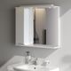 M80MPL0801WG Like, зеркало, частично-зеркальный шкаф, 80 см, с подсветкой, левый, белый, глянец