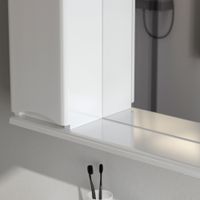 Шкаф с зеркалом для ванной AM.PM Like 80 см / M80MPL0801WG левый с подсветкой (белый глянец) — 6