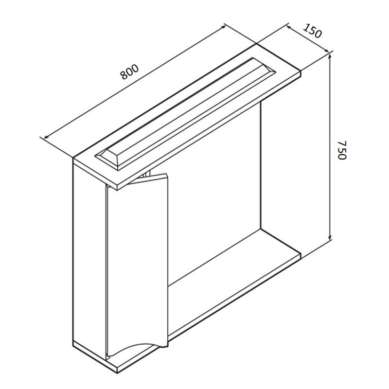 Шкаф с зеркалом для ванной AM.PM Like 80 см / M80MPL0801WG левый с подсветкой (белый глянец)