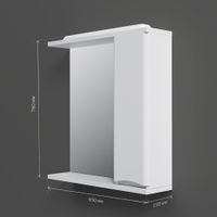 Шкаф с зеркалом для ванной AM.PM Like 65 см / M80MPR0651WG правый с подсветкой (белый глянец) — 1