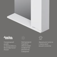 Шкаф с зеркалом для ванной AM.PM Like 65 см / M80MPR0651WG правый с подсветкой (белый глянец) — 8