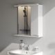 M80MPR0651WG Like, зеркало, частично-зеркальный шкаф, правый, 65 см, с подсветкой, белый, глянец