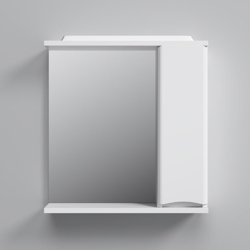 Шкаф с зеркалом для ванной AM.PM Like 65 см / M80MPR0651WG правый с подсветкой (белый глянец)