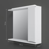 Шкаф с зеркалом для ванной AM.PM Like 80 см / M80MPR0801WG правый с подсветкой (белый глянец) — 1