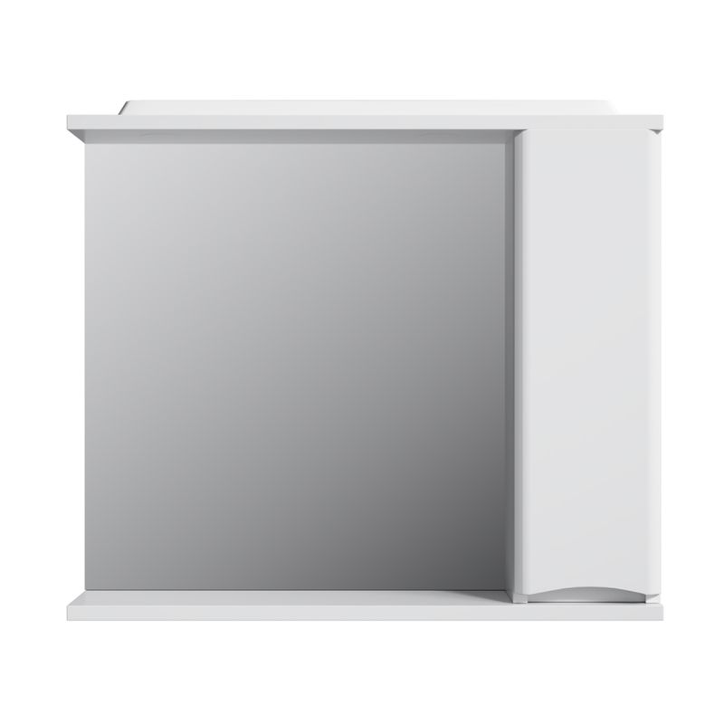 Шкаф с зеркалом для ванной AM.PM Like 80 см / M80MPR0801WG правый с подсветкой (белый глянец)