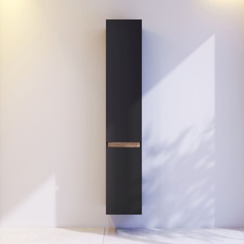 Шкаф-пенал для ванной AM.PM X-Joy 30 см правый / M85ACHR0306BM черный матовый