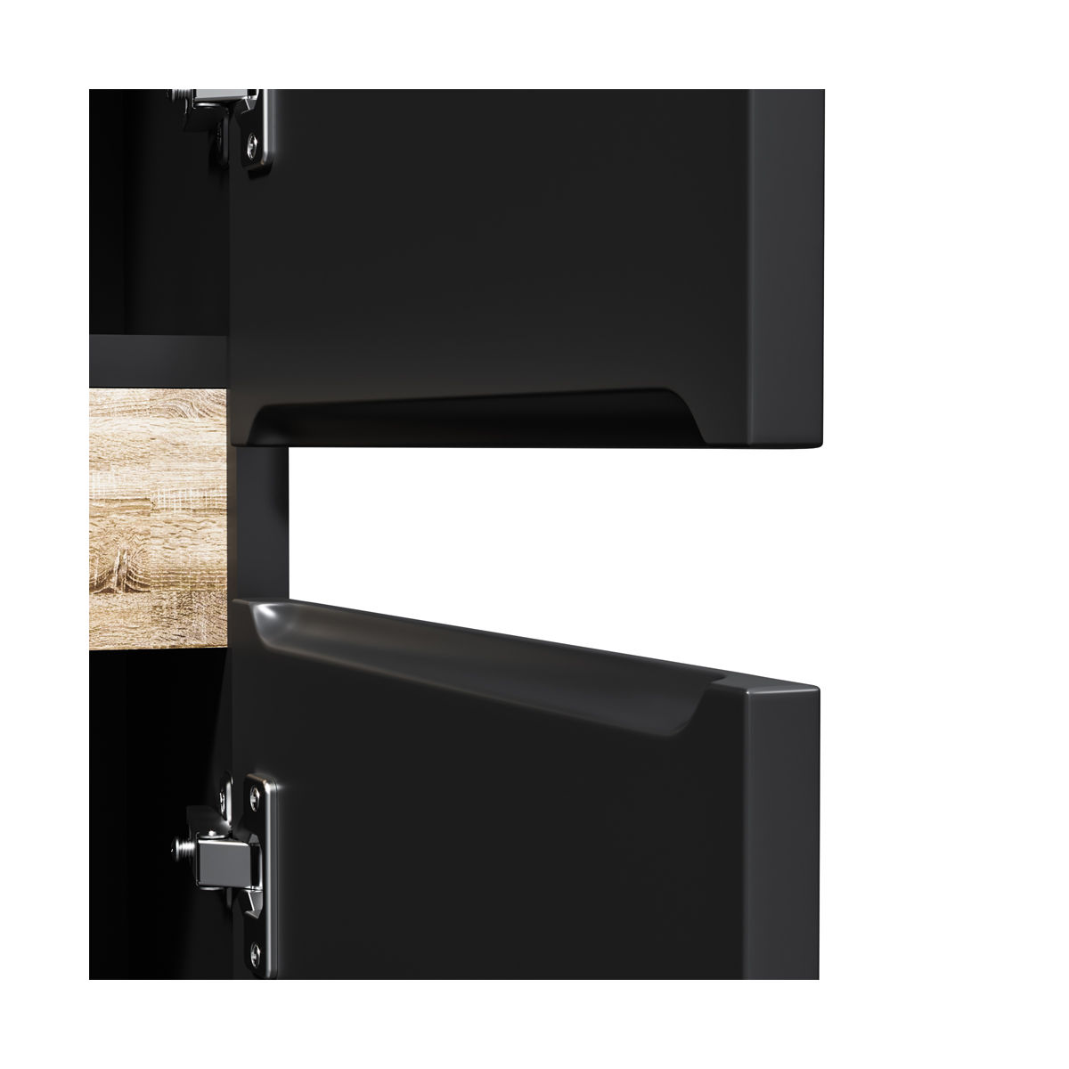 M85ACHR0306BM X-Joy, шкаф-колонна, подвесной, правый, 30 см, цвет: черный матовый