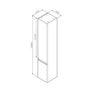 Шкаф-пенал для ванной AM.PM X-Joy 30 см правый / M85ACHR0306BM черный матовый — 9