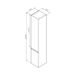 M85ACHR0306BM X-Joy, шкаф-колонна, подвесной, правый, 30 см, цвет: черный матовый
