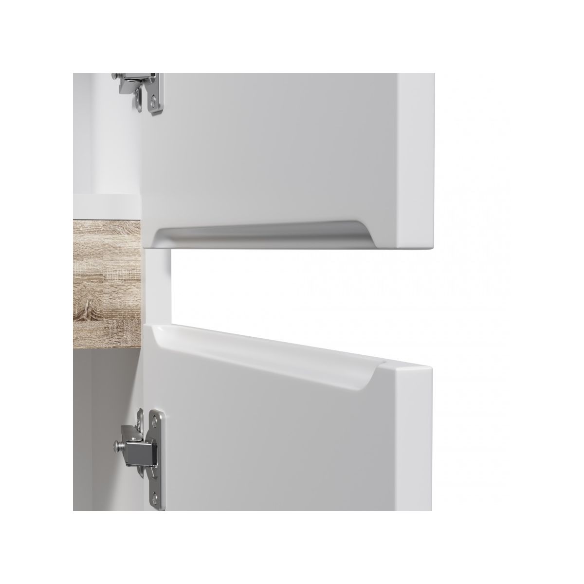 M85ACSR0306WG X-Joy, шкаф-колонна, напольный, правый, 30 см, двери, цвет: белый, глянец
