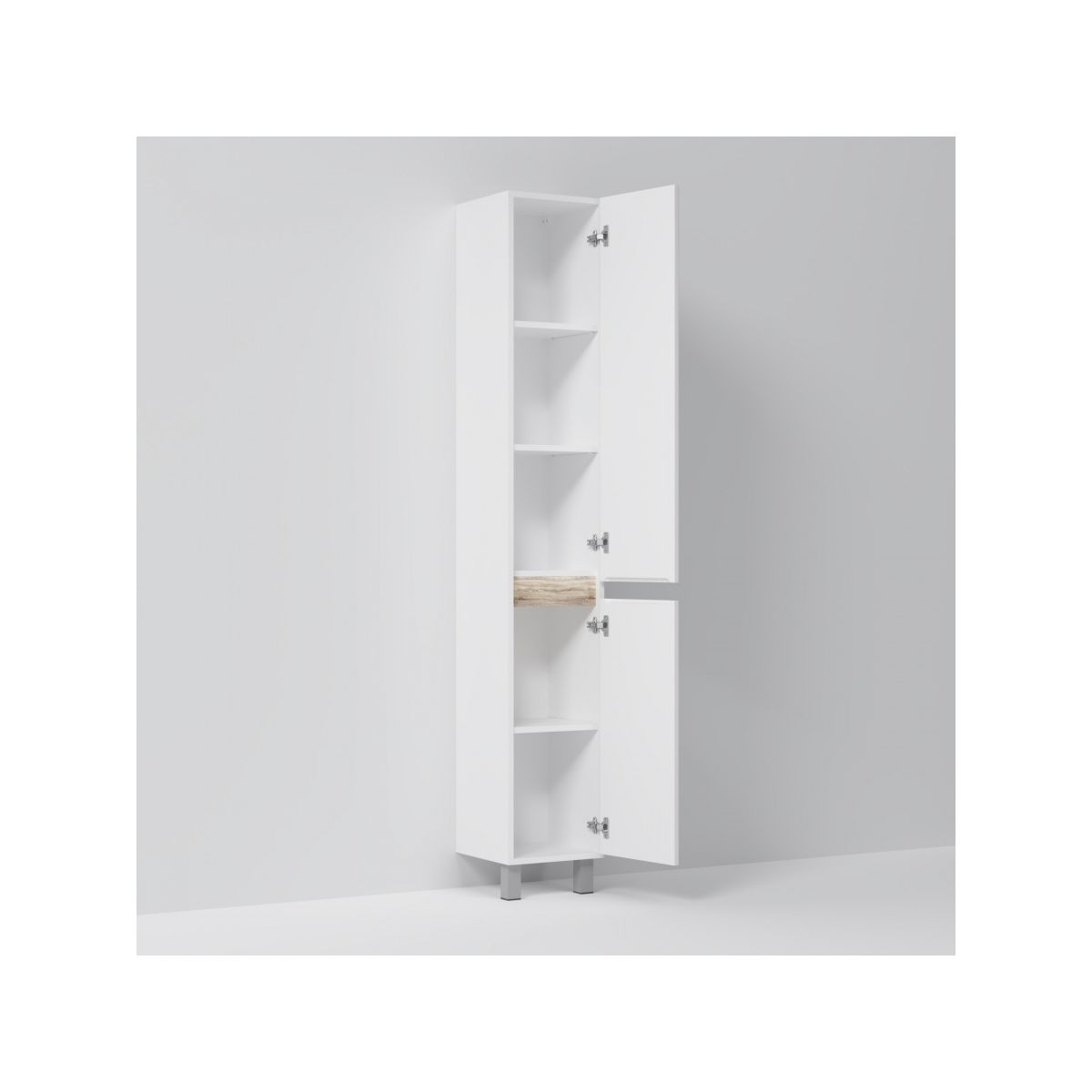 M85ACSR0306WG X-Joy, шкаф-колонна, напольный, правый, 30 см, двери, цвет: белый, глянец