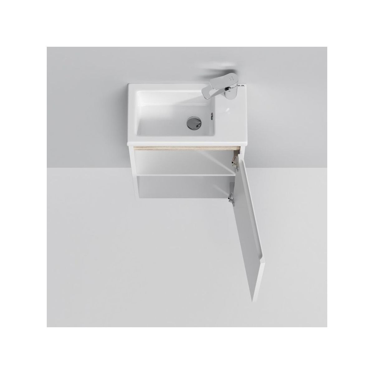 M85AFHX0451WG X-Joy, База под раковину, подвесная, 45 см, 1 дверца, белый глянец