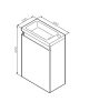 M85AFHX0451WG X-Joy, База под раковину, подвесная, 45 см, 1 дверца, белый глянец