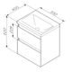 M85AFHX0552BM X-Joy, База под раковину, подвесная, 55 см, 2 ящика, черный матовый