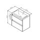 M85AFHX0652WG X-Joy, База под раковину, подвесная, 65 см, 2 ящика, белый глянец