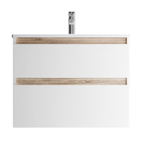 Тумба под раковину AM.PM X-Joy 80 см подвесная 2 ящика / M85AFHX0802WG белый глянец — 1
