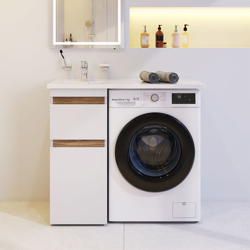 Тумба под раковину AM.PM X-Joy X-Joy 40 см напольная для стиральной машины / M85AFSX0402WG белый глянец