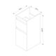 M85AFSX0402WG X-Joy, База под столешницу для стиральной машины, напольная, 40 см, 2 ящика, белый гля