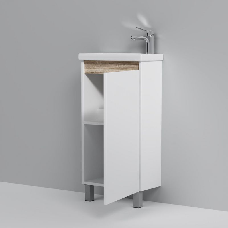 Тумба под раковину AM.PM X-Joy 45 см напольная 1 дверца / M85AFSX0451WG белый глянец